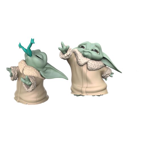 MANDALORIAN-PACK 2 FIGURINES-BABY YODA FORCE + FROG-5.5CM
