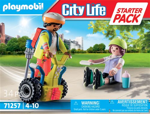Playmobil City Life 71257 Starter Pack Secouriste avec gyropode - Playmobil