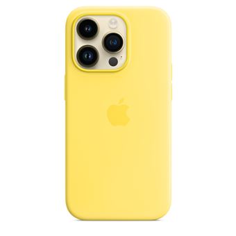 Apple - Coque de protection pour téléphone portable - compatibilité avec MagSafe - silicone - jaune canari - pour iPhone 14 Pro