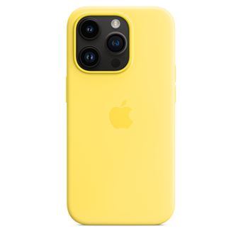 Apple - Coque de protection pour téléphone portable - compatibilité avec MagSafe - silicone - jaune canari - pour iPhone 14 Pro