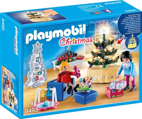 Playmobil Christmas La magie de Noël 9495 Famille et salon de Noël