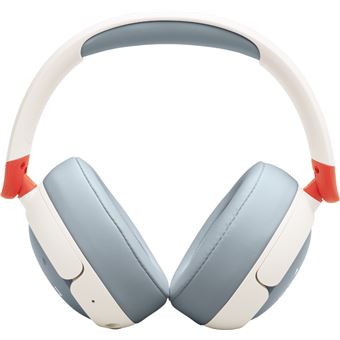 Casque circum-auriculaire sans fil JBL Junior 470NC pour enfants avec réduction active du bruit Blanc Gris et Orange - 1
