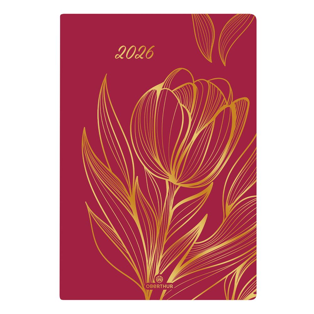 OBERTHUR - 1 Agenda Semainier De Poche 15 RAMATUELLE - Reliure à Spirales - Janvier 2026 à Décembre 2026 - Dimension 10 X 15 Cm - Couverture Taupe - Bilingue