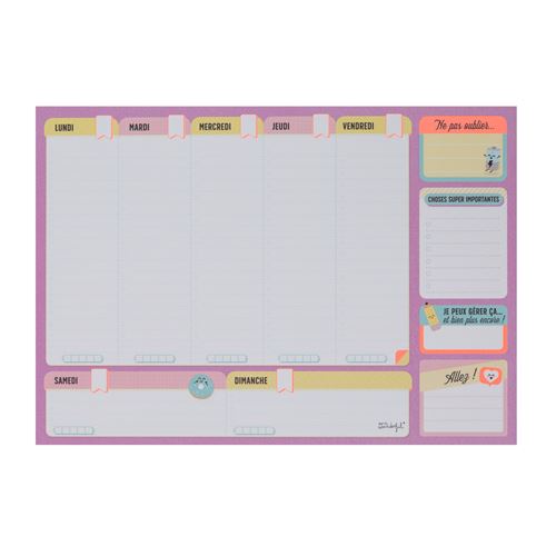 Planning semainier Mr. Wonderful Pour réussir tout ce dont tu rêves