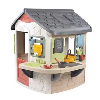 Smoby Life - Mud Cooking House - Fabriquée en France - Matiere Recyclée - 16 accessoires - Des 2 ans