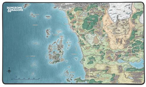 BEM'S DONJONS & DRAGONS - Carte de Faerun - Tapis de Souris XL- - Tap