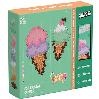Jeu de construction Plus Plus Puzzle 250 pièces Cornet de Glaces - 1