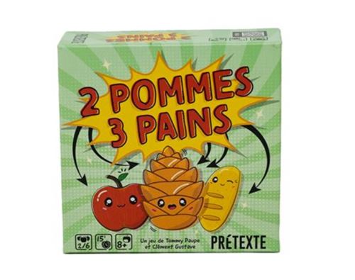 Prétexte 2 pommes 3 pains Jeu d'ambiance Rapidité et observation Dès