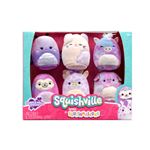 Pack 6 Peluches Squishville Purple Squad