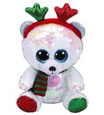 Peluche TY Flippables Taille S Mistletoe L'Ours