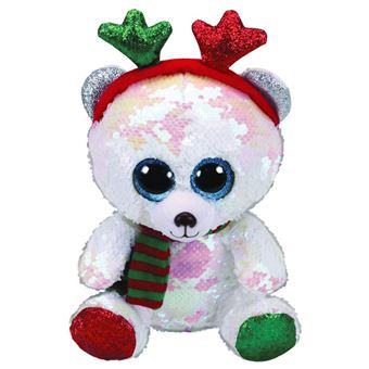 Peluche TY Flippables Taille S Mistletoe L'Ours