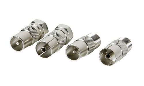 Kit Lineaire avec 4 adaptateurs TV coaxial Gris