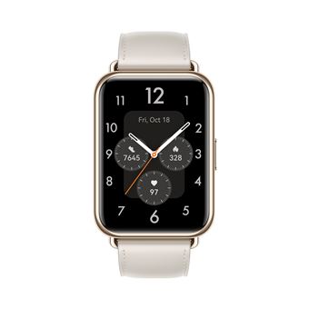 Montre connectée Huawei Watch Fit 2 Classic bracelet cuir Blanc - 1
