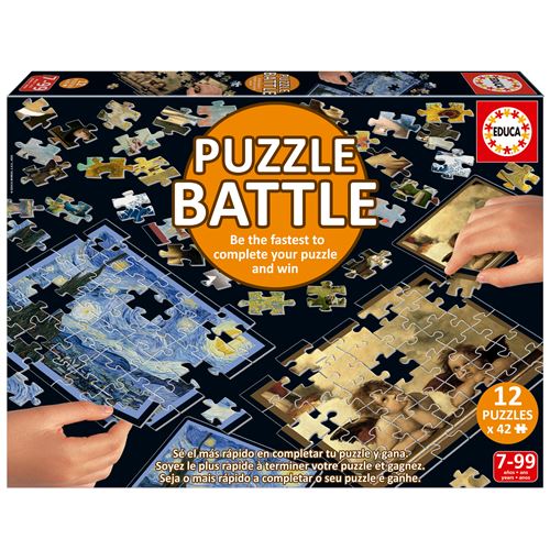 Educa : Un Large Choix De Puzzles Made In Espagne Unisex Unicolour Puzzle 12 Puzzles - Puzzle Battle L'art - 26 À 50 Pièces - Image 4