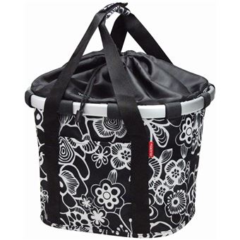 Panier KlickFix Bikebasket Fleur Noir