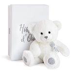 Ours en peluche Doudou et Compagnie Charms 24 cm Blanc