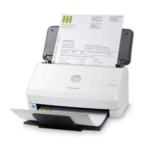 Scanner de documents à défilement HP ScanJet Pro 3000 s4 Blanc et Gris