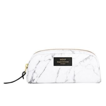 Trousse de toilette Wouf Marbre Blanc et Noir Small Beauty