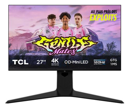 Ecran PC Gaming TCL 27R83U QD-Mini LED 27 4K UHD Noir