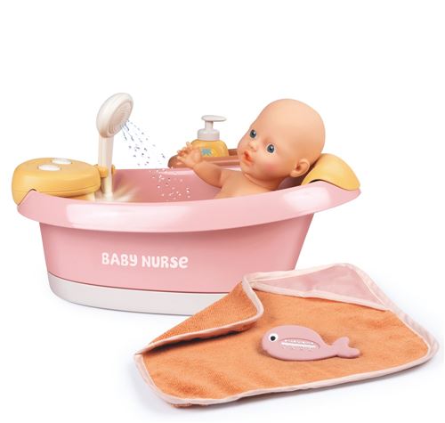 Baignoire Balnéo pour Poupons Smoby Baby Nurse