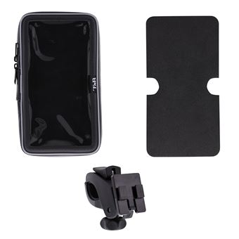 Support moto Coque Guidon T'n'b pour smartphone Inride + Station de charge 10 000 mAh Noir