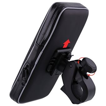 Support moto Coque Guidon T'n'b pour smartphone Inride + Station de charge 10 000 mAh Noir