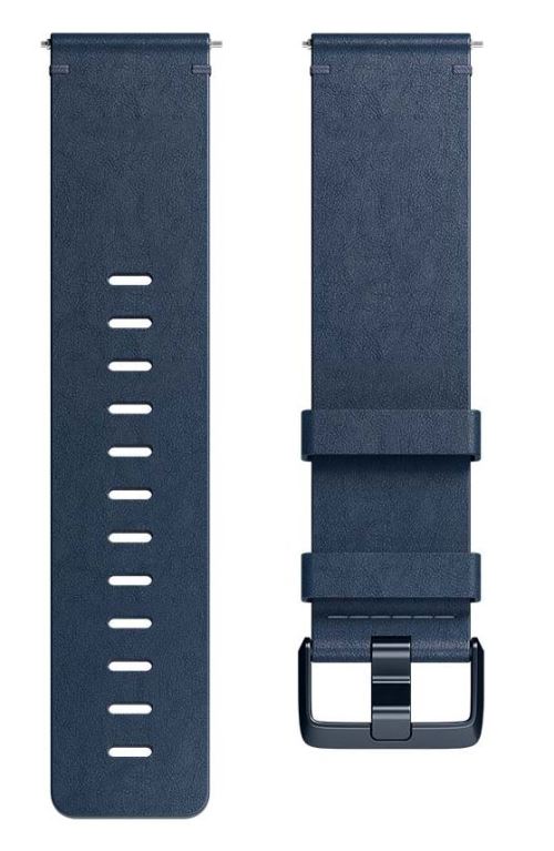 Bracelet en cuir Fitbit Taille L Bleu nuit pour Versa
