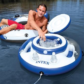 Glacière gonflable Intex River Fun Blanc et Bleu