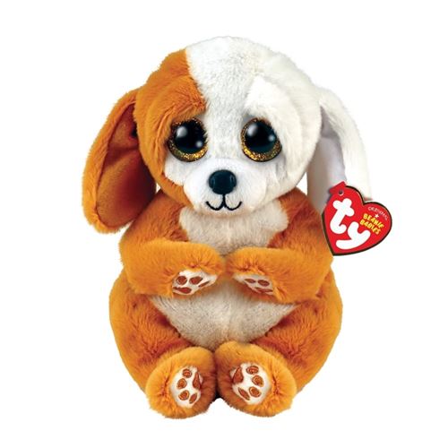 Peluche TY Beanie Babies Small Ruggles Le Chien Marron