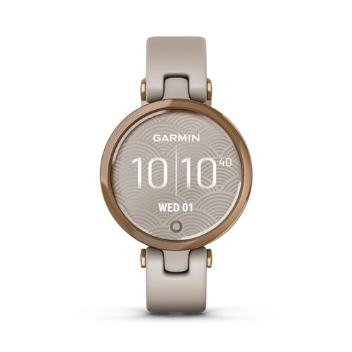 Montre Connectée Garmin Lily Beige Et Rose Or Avec Bracelet En Silicone Beige