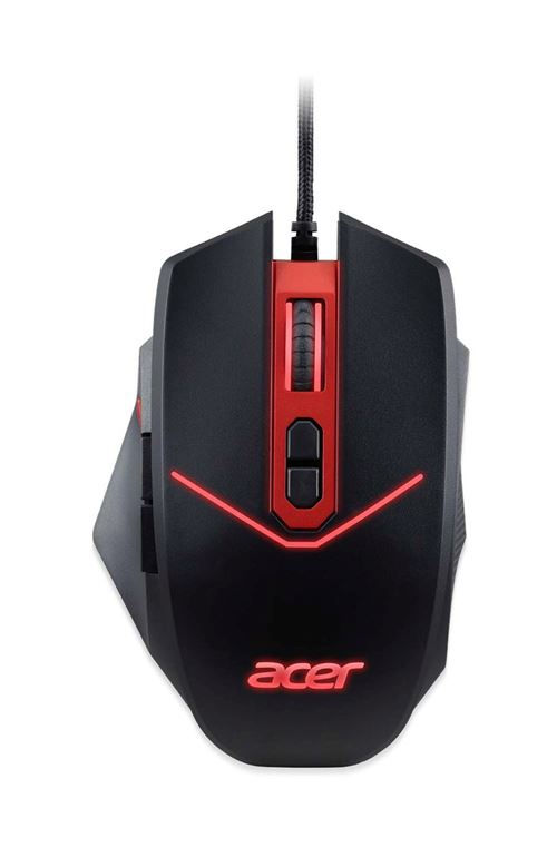 Acer Nitro Mouse (NMW120) - Muis - optisch - 8 knoppen - met bekabeling - USB - zwart
