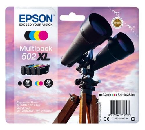 Multipack de 4 cartouches d’encre Epson 502 XL 28.4 ml