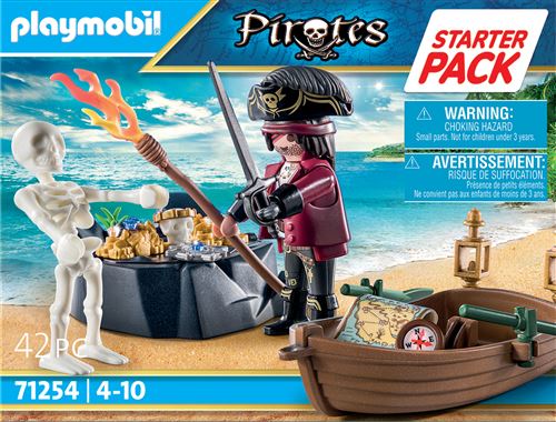 Playmobil Pirates 71254 Starter Pack Pirate Et Barque