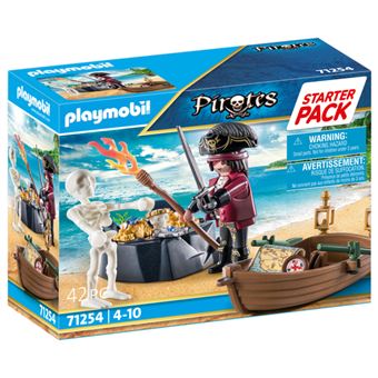 Playmobil Pirates 71254 Starter Pack Pirate et barque