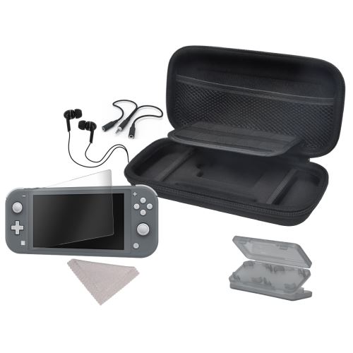 Pack accessoires Starter 6 en 1 Noir pour Nintendo Switch Lite