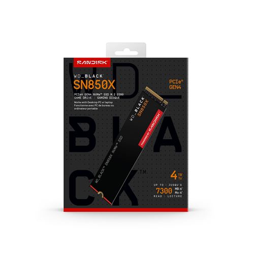 Disque SSD Interne SanDisk™ WD_BLACK™ SN850X 4 To Noir
