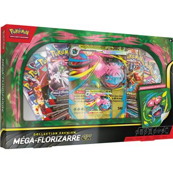 Mini-boîte Pokémon Méga-Héroïsme - Méga-Florizarre - 2 Boosters + Autocollants + Carte Artistique