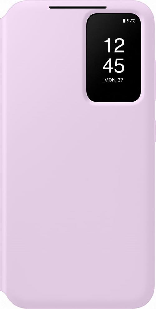 Etui Smart View avec porte-carte pour Samsung Galaxy S23 5G Lilas