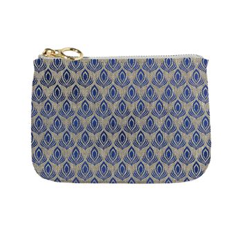 Porte-monnaie Lannoo Peacock 13 cm Bleu et Beige