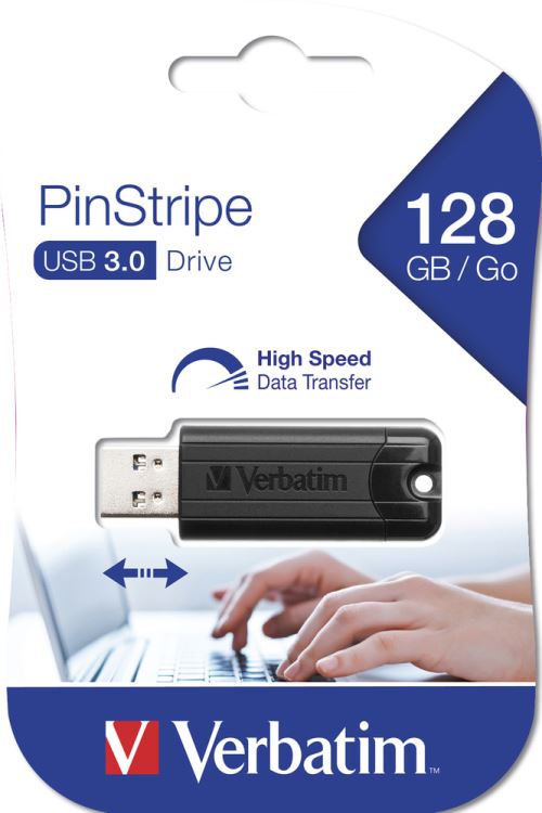 Clé USB 128 Go Verbatim PinStripe USB 3.0 Store n Go 1 Drive