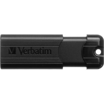 Clé USB 3.0 Verbatim PinStripe 128 Go Noire - 1