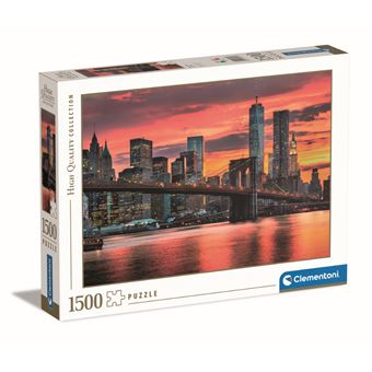 Puzzle 1500 pièces Clementoni East river at Dusk - 1