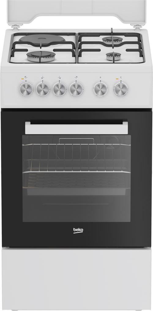 Beko - Cuisinière Mixte - FSS53011DW - 50 cm - 3 Foyers Gaz et 1 Électrique - Four 60 L - Image 2