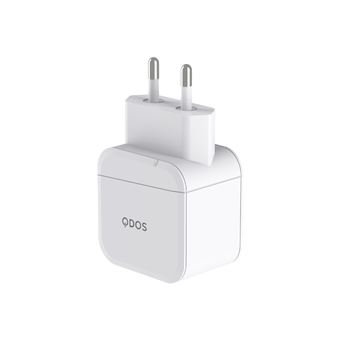 Chargeur QDOS PowerCube Double USB Type C 45W Blanc