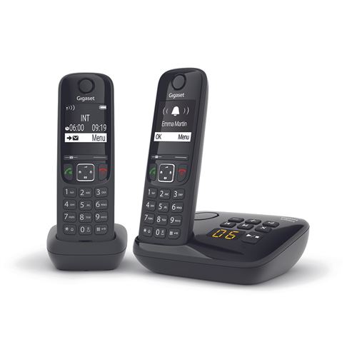 Téléphone sans fil Gigaset AS690A Duo Noir
