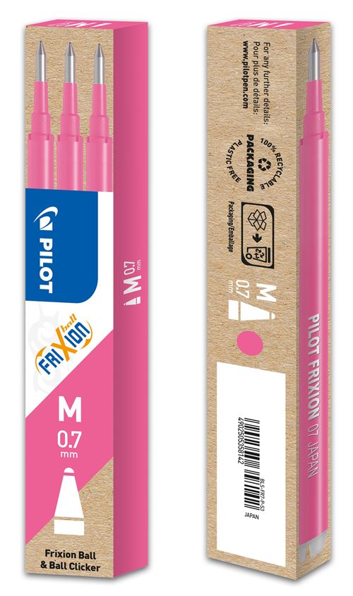 Pilot Lot De 8 Sets Recharges Frixion Effaçables - 8 Couleurs - BLS-FR7