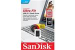 Clé USB 3.1 SanDisk Cruzer Ultra Fit 256 Go Noir et gris