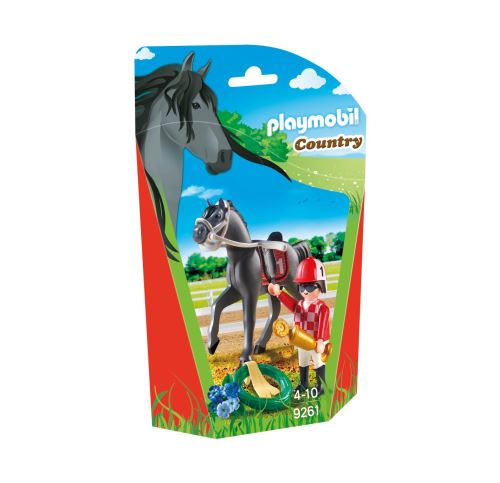 Playmobil Country 9261 Jockey Avec Cheval De Course