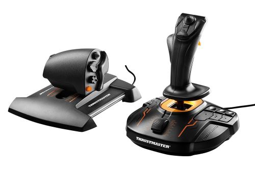 Joystick Gaming et Manette des gaz Thrusmaster T.16000M FCS Hotas Noir et orange