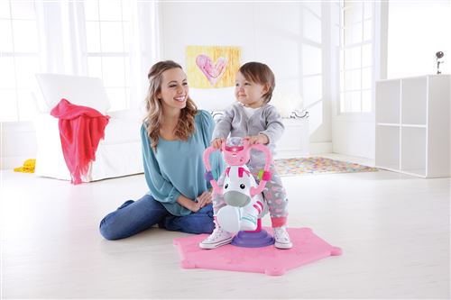 fisher price zebre tourni rebond rose